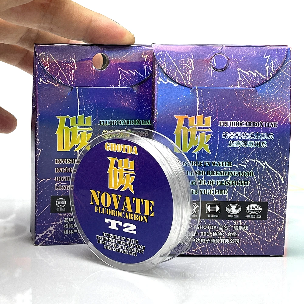 GHOTDA 50M 100% línea de pesca de fluorocarbono línea de fibra de carbono importada de Japón 1,28-13,49 kg línea de hundimiento monofilamento pesca en el mar - imagen 2