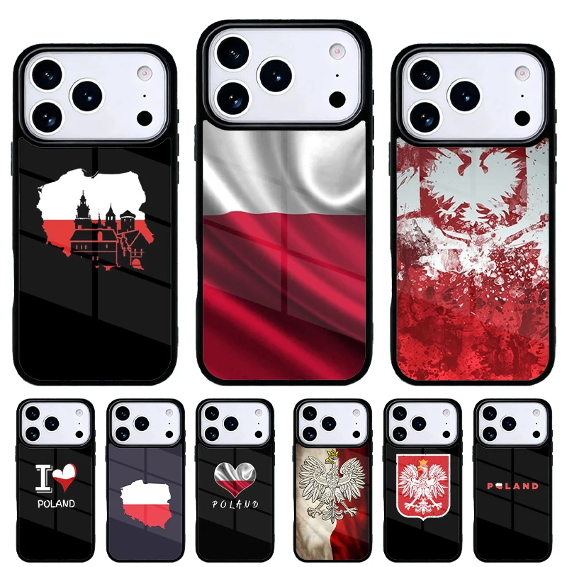 Funda iPhone bandera de Polonia – Carcasa trasera 17 Air 16e 15 14 13