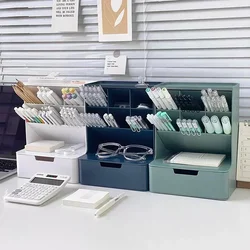 Organizador escritorio nórdico – Portaplumas oblicuo con almacenaje