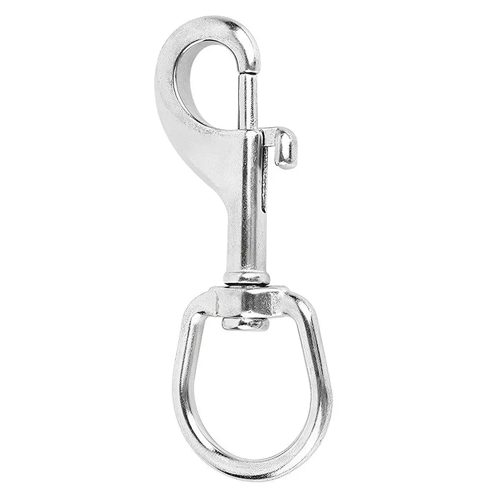 LLavero de gancho de resorte de liberación rápida de acero inoxidable, herramienta para exteriores, hebilla colgante EDC, mosquetón, hebilla de cinturón, 8 tamaños - imagen 4