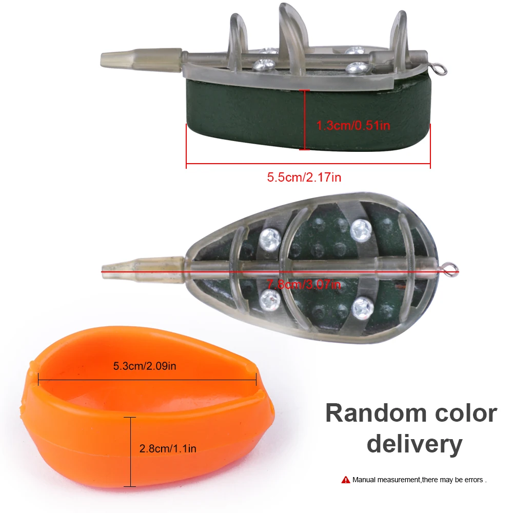 NGB 2 + 1 Uds método en línea alimentador molde cebo jaula Set 30g-100g Europa carpa pesca cebo titular accesorio - imagen 3