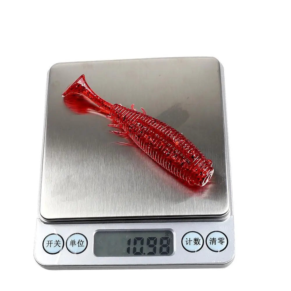 4 Uds. Cebos de pesca con señuelo suave, 10cm/11g, cebos grandes para peces con 2 anzuelos para agua dulce, agua salada, pececillo, trucha, perca, pesca negra - imagen 4