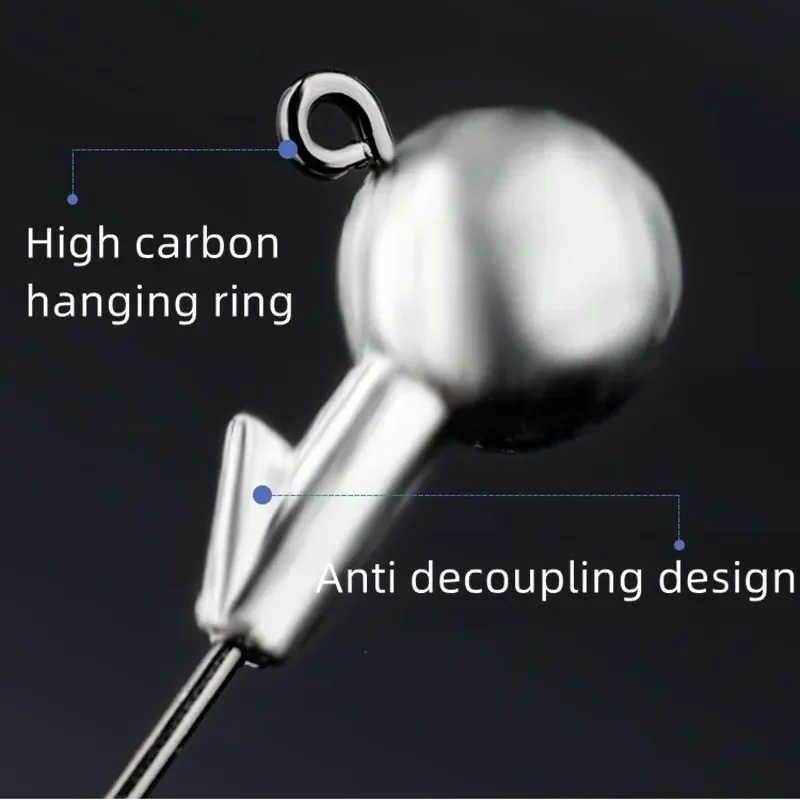 1/5 Uds 3,5g-21g manivela anzuelo con cabeza anzuelo de pesca cabeza plantilla señuelo cebo duro gusano suave Luya anzuelo anzuelo - imagen 3