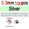 3.3mm Silver 100pcs