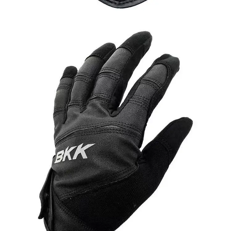 Bkk guantes de pesca dedos completos al aire libre Ocea Jigger pesca giratoria guantes antideslizantes advertencia de invierno protege la mano para escalar montar - imagen 3