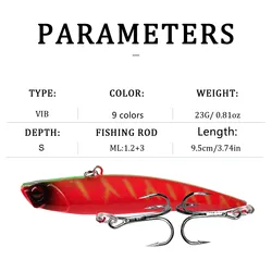 Wobbler Vibratorio VIB 9,5cm 23g – Señuelo sinking para carpa