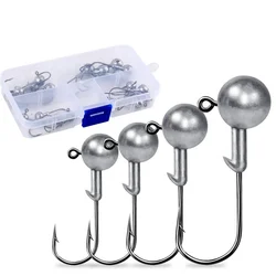 Anzuelo Jig Head antihierbas de acero inoxidable con púas para lubina