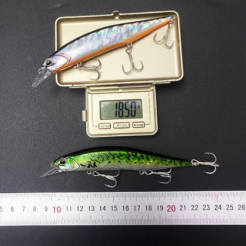 120mm 18.5g Drijvende Minnow Vissen Lokken 120F Forel Bass Karper Wobblers Isca Pesca Casting Visgerei Harde aas M084 - imagen 5