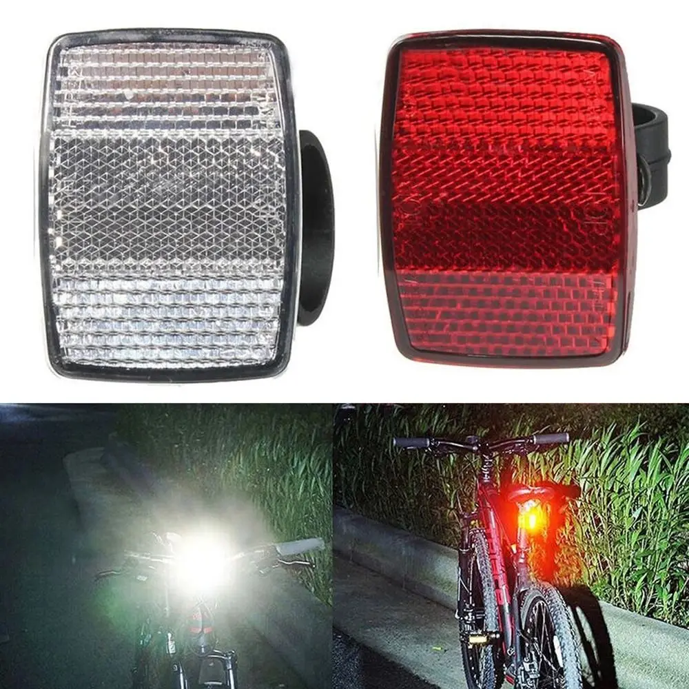 Luz trasera para bicicleta de montaña, Reflector delantero y trasero para manillar de bicicleta, luz de advertencia para bicicleta, Reflector reflectante para bicicleta