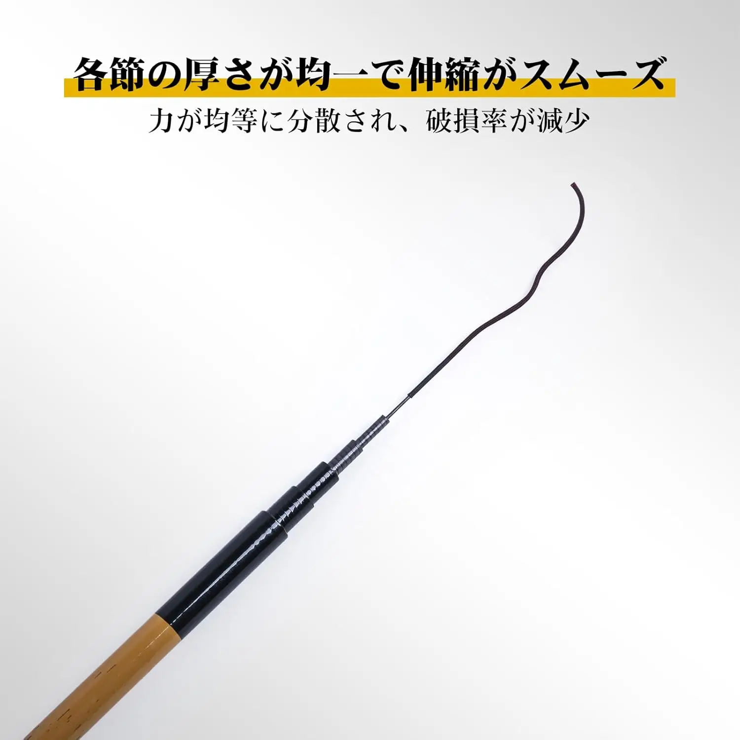 Caña de pescar de imitación de bambú Goture, caña de carbono de 5-17 secciones, 1,8 m2,1 m2,4 m2,7 m3 m3,3 m3,6 m3,9 m4,5 m5,4 m, corriente extensible compacta - imagen 5