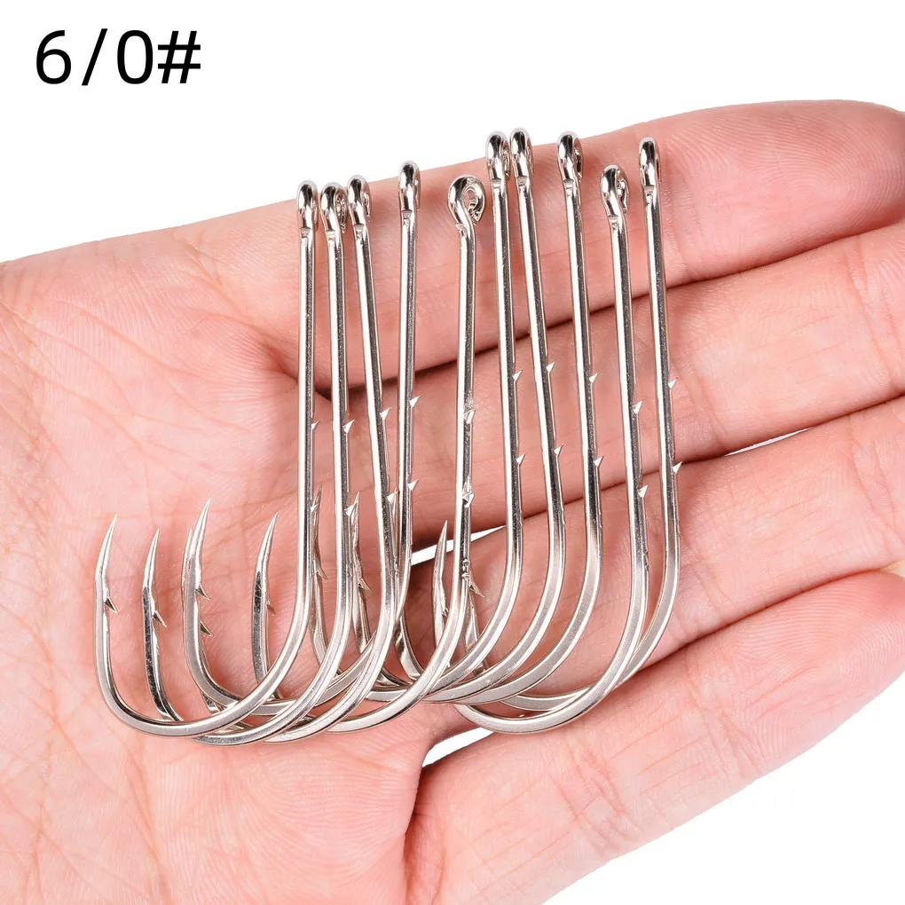 20/50pcs Long Shank Fishing Hooks #12-#6/0 Fish Hooks High Carbon Steel Sharp Barbed Fishhook Offset Narrow Baits Carp Fishing - imagen 5