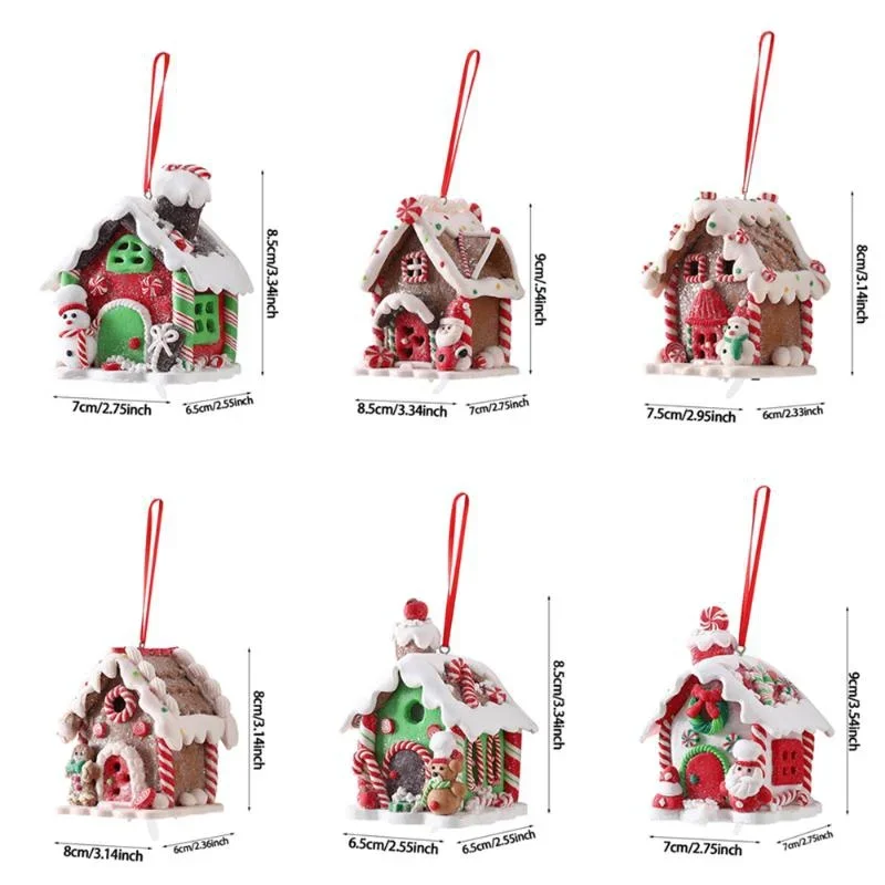 Colgante casa pan jengibre Señuelo Navidad – Adorno árbol pesca - imagen 3