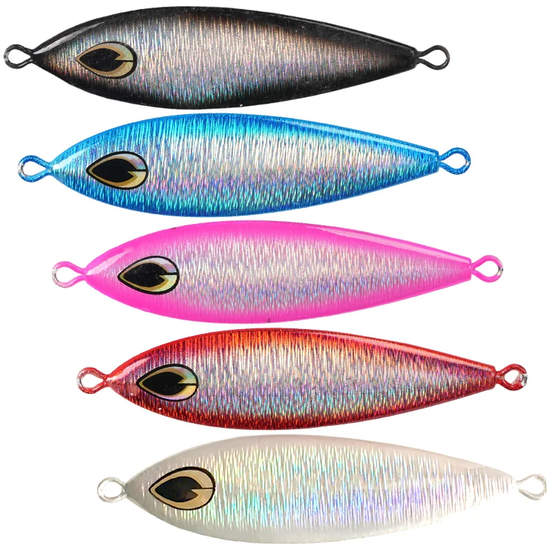 Wonderse 60g 80g 100g 120g 150g plantilla de pesca de Metal luminosa placa de hierro de fundición larga hundimiento rápido curricán señuelo duro al por mayor - imagen 2