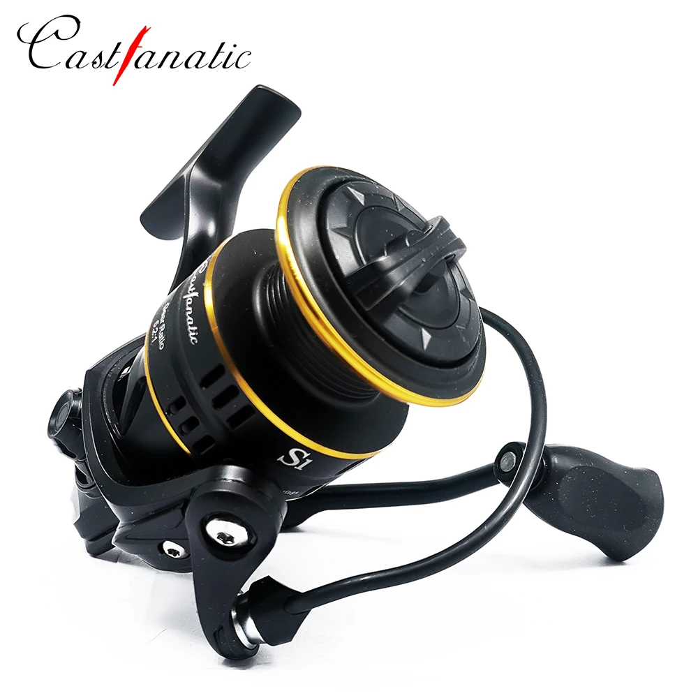 Carrete ligero Castfanatic S1, carretes giratorios de pesca ultraligeros 6BB 5,2: 1, arrastre máximo 6-10kg, carrete de agua salada para ruedas de carpa