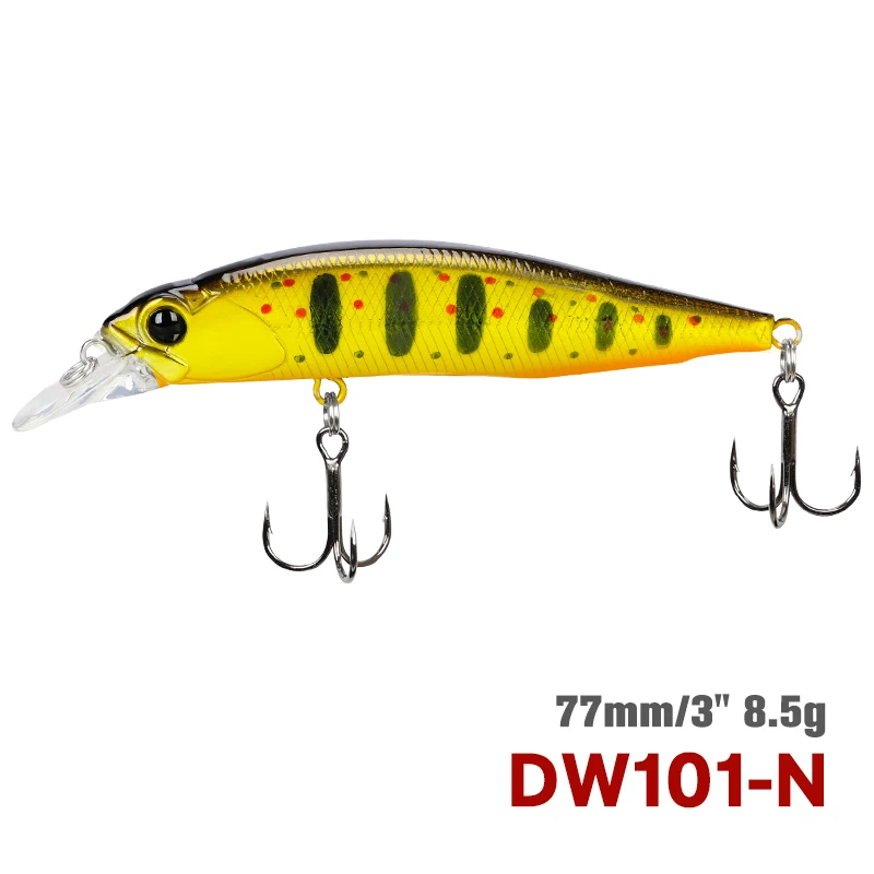 TSURINOYA 77SP Jerkbait suspendido minnow DW101 para lucio – Wobbler - imagen 2