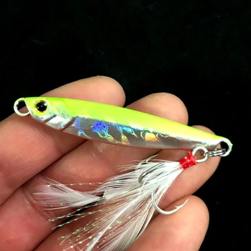 Nuevo señuelo de pesca Shore Cast, plantillas pequeñas, Jigbait de Metal, señuelos artificiales, 7-20g, cebos duros, 1 pieza en venta - imagen 5