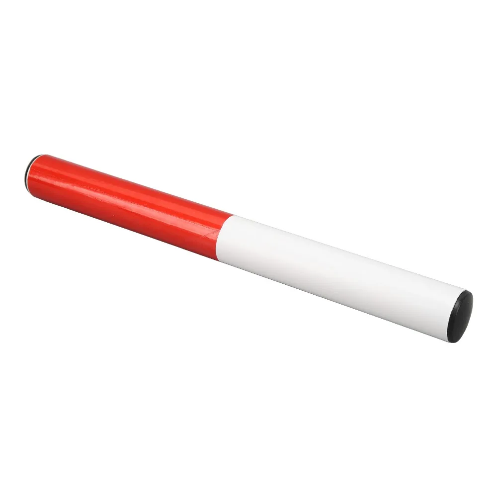 Bastón de relevo deportivo de PVC, 4 unidades, rojo y blanco, 31 cm, bastón de atletismo para pista y campo, para exteriores - imagen 3