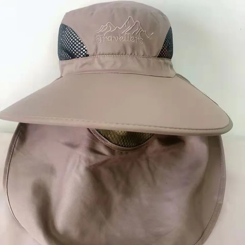 Sombrero de visera para deportes al aire libre, protección UV, cara, cuello, pesca, sol, gorra de pesca, lluvia, sombrero para el sol, jungla - imagen 3