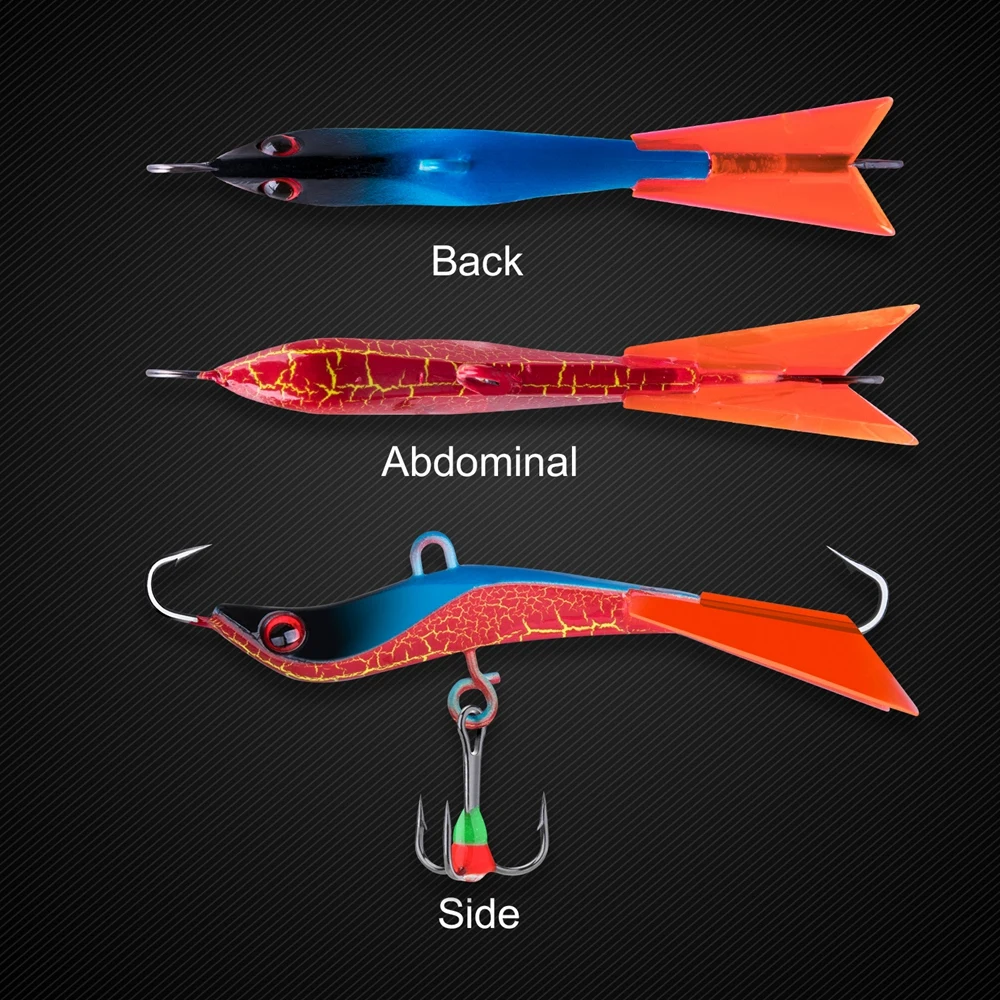 Goture-señuelo equilibradores para pesca en hielo, plantilla de cebo Artificial falso, ratas de Jigging, 77mm, 14,4g, cebo Wobbler para trucha, lubina, carpa - imagen 4