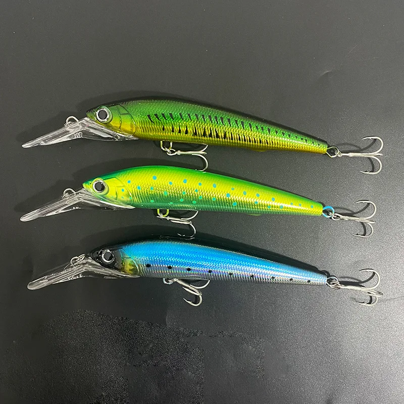 DORISEA 1 Uds 140mm 40g 3D ojos realistas Artificial plástico duro flotante señuelo de curricán - imagen 2