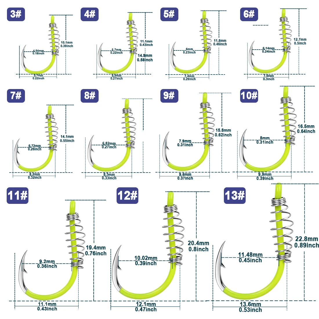 Anzuelos Circulares 9KM con Resorte – Extra Fuertes para Carpa - imagen 2