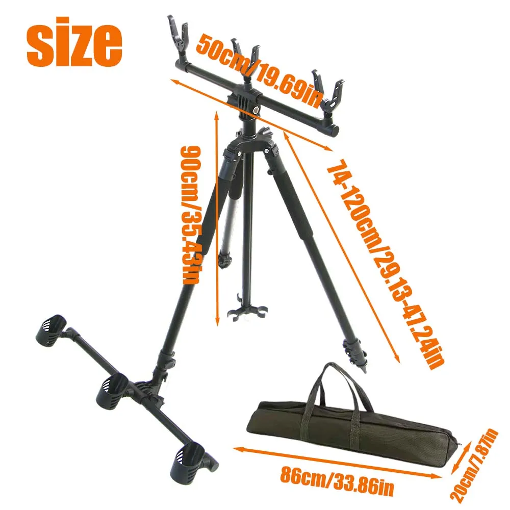 JSFUN Soporte Ajustable para Cañas de Pescar Carpa - imagen 3