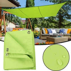 Refugio solar impermeable verde 300D, cubierta parasol para terraza, tienda de campaña al aire libre, vela rectangular para sombra de sol para piscina