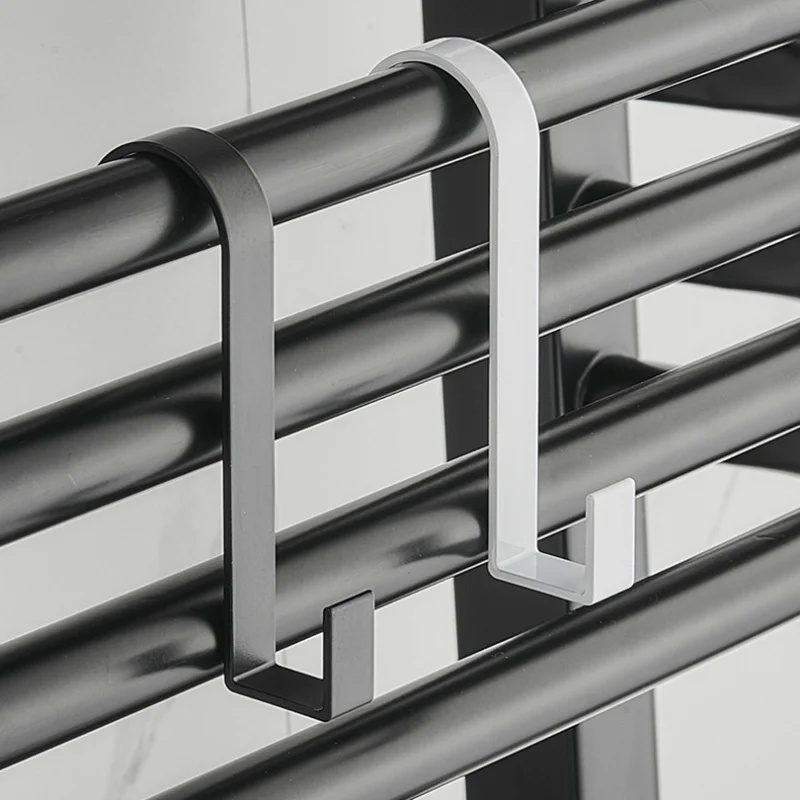 Gancho calefactor para baño, colgador de toallas, soporte de riel de radiador, gancho para abrigo, ropa, bufanda, gancho de aluminio espacial extraíble, 1 Uds. - imagen 2