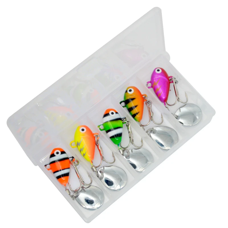 Spinning Sequins Mock Bait VIB Sequins Set 10g 5pcs Lead Fish Road Runner Crossbill Sea Bass Mock Bait False Bait Hard Bait - imagen 3