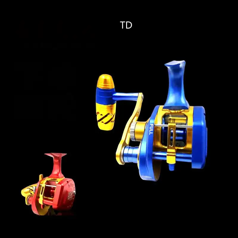 Carrete de pesca de atún de aguas profundas TU TD, carrete de tambor de curricán de aluminio de aleación, 15 rodamientos, frenos dobles - imagen 2