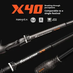 Cañas giratorias Jiyu X40 de 2 metros para pesca deportiva