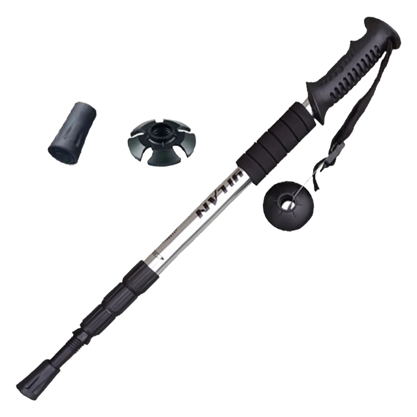 Bastón de escalada de montaña escalable, bastones de senderismo antideslizantes de invierno de 1,1 m, muletas ultraligeras portátiles para entusiastas del aire libre - imagen 5