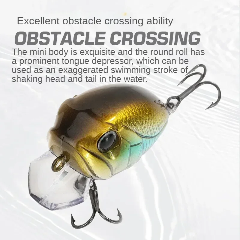 Crankbait Wobblers señuelo de pesca Artificial, anzuelos de pesca duros, cebos flotantes poco profundos, suministros de pesca, 8g, 40mm, 40mm - imagen 5