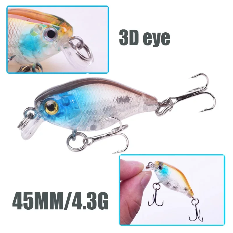 Señuelo de Pesca Crankbait, 45mm, 4g, pececillo flotante, Swimbait, cebo duro de plástico Artificial para Isca, Lucio, Pesca, carpa, Wobblers, 1 ud. - imagen 5