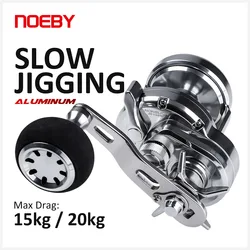 Carrete Jigging Lento Noeby – Aleación aluminio, arrastre estrella