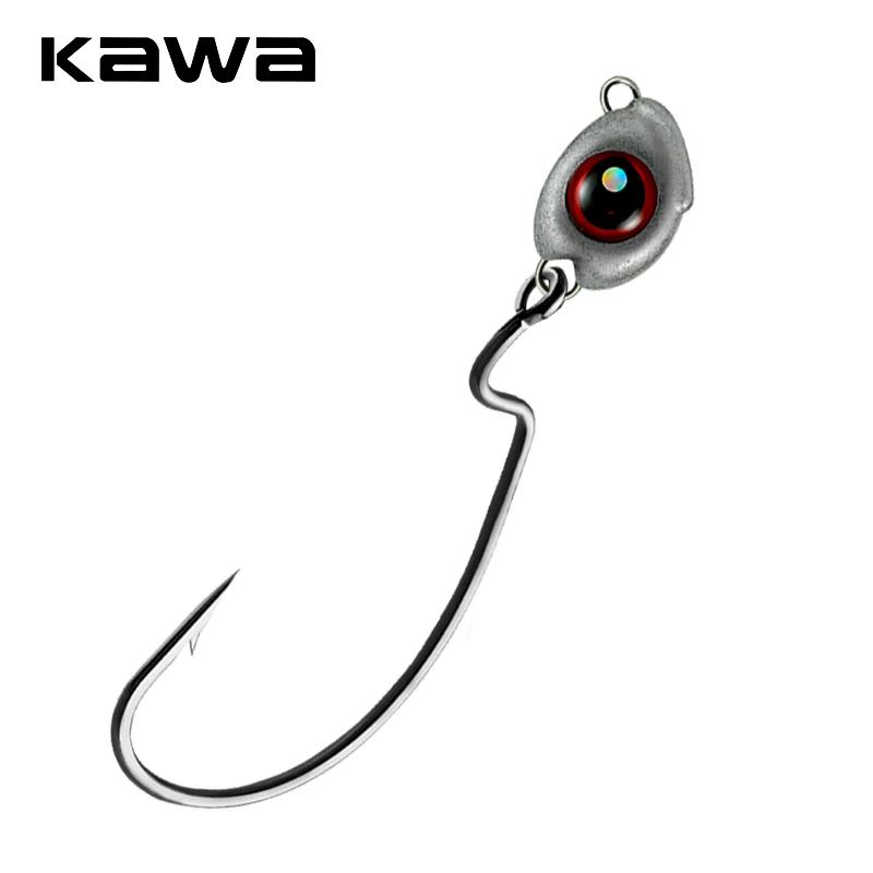 Kawa 10 unids/lote anzuelo de pesca Jig Head 3,5g/5g/7g/10g anzuelo de manivela con plomo suave gusano cebo anzuelo anzuelo Ultra ligero herramientas de pesca