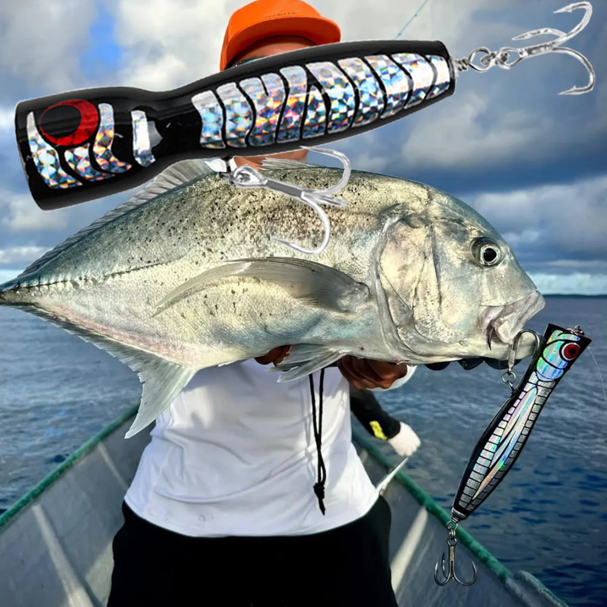 Topwater Big Popper Stickbait 19cm 120g señuelo de curricán de madera cebo de agua salada atún de aguas profundas Wahoo barco Señuelos de pesca aparejos - imagen 2