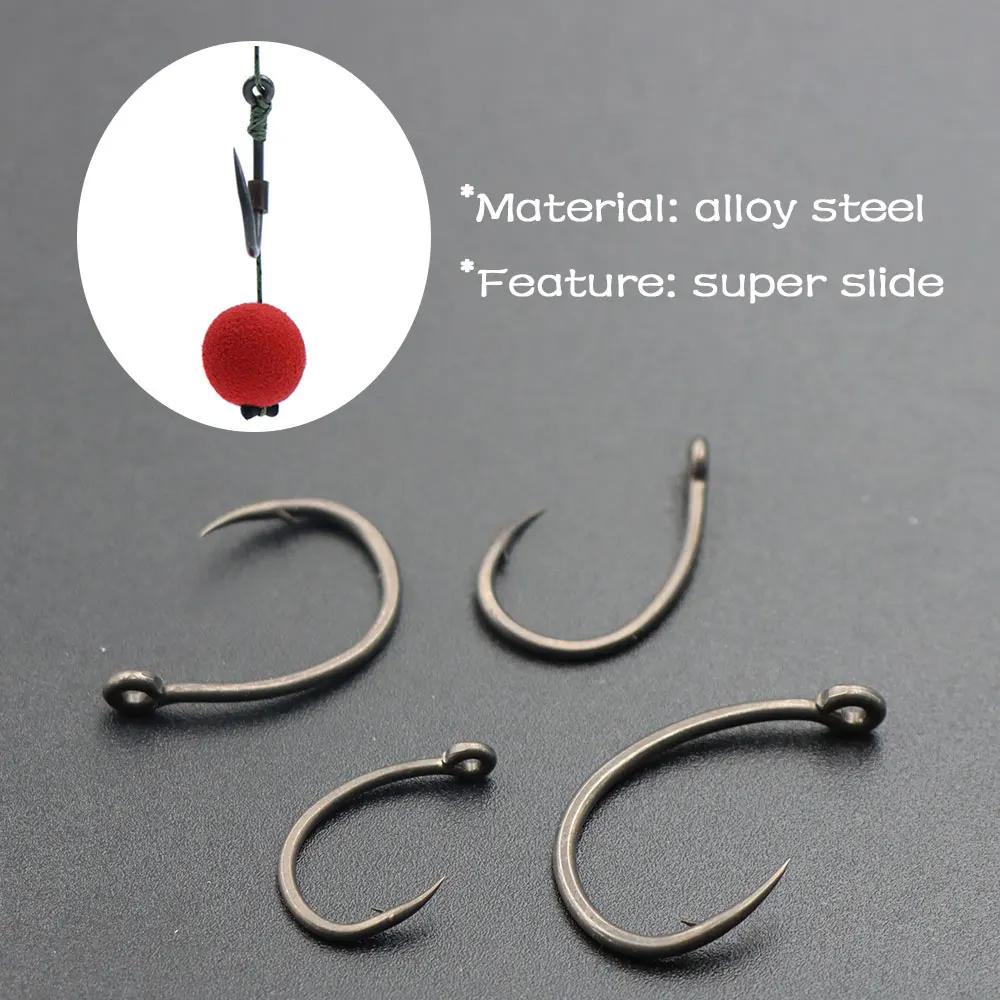 6 uds pesca de carpa aparejos de pelo listos atados aleación de acero anzuelo de pesca de carpa línea trenzada para método alimentador accesorios de pesca aparejos - imagen 4