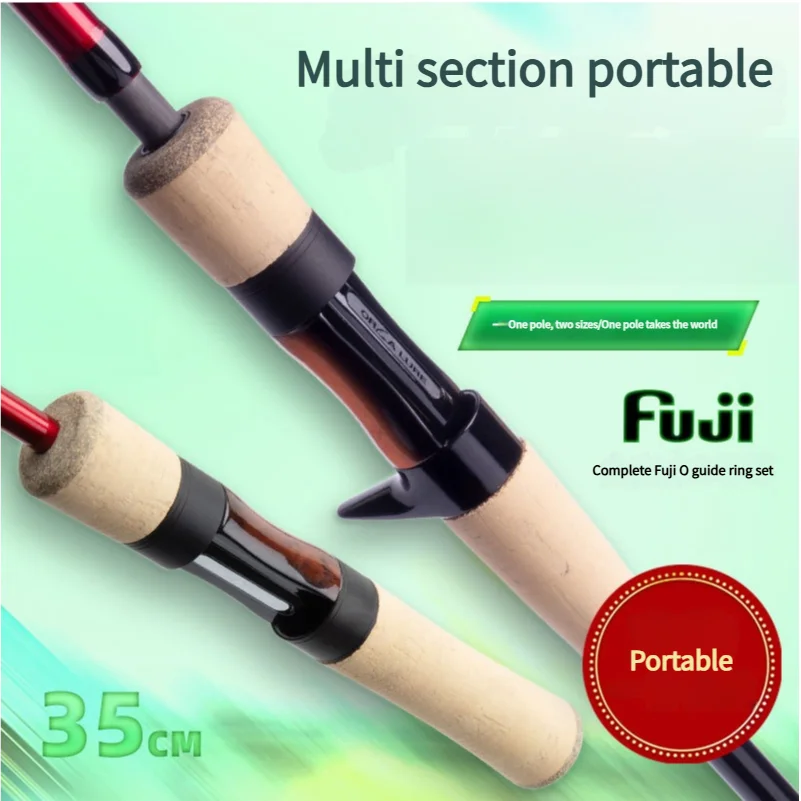 Mavllos Lightning-caña giratoria de carbono para lubina, aparejos de pesca portátiles de viaje, señuelo de 3-12g/4-18g, caña de pescar General