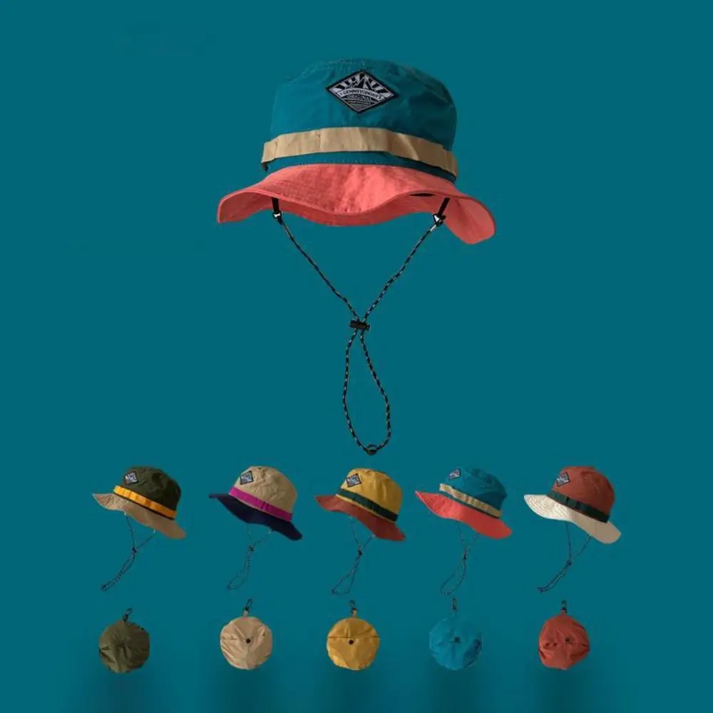Sombrero de pescador de secado rápido para vacaciones de ocio, visera Anti-UV, gorro plegable, protector solar impermeable, gorro de lavabo para verano