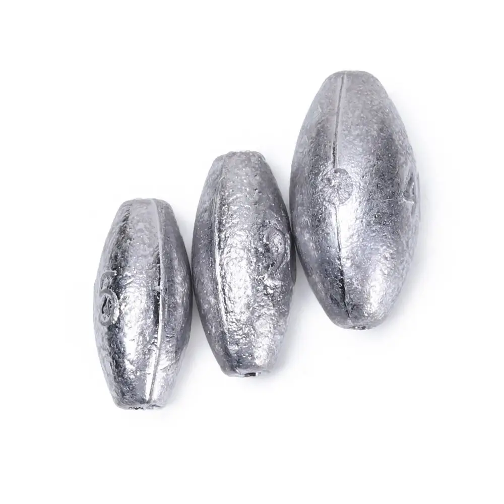 Plomo de pesca en forma de oliva, plomos de alta calidad, Conector de gancho, 3g, 5g, 8g, 10g, 15g, 20g, 30g, 40g - imagen 2
