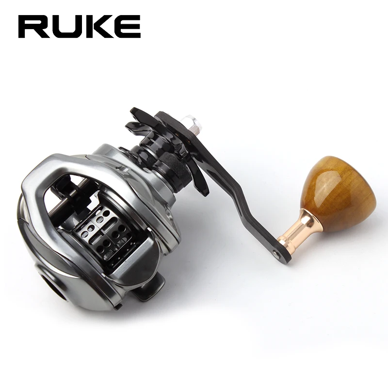 Ruke, nuevo mango de carrete de pesca, perilla de madera para accesorio de carrete Dai/Shima, materiales de cizalla Phoebe para carrete de fundición y Spinning S/D - imagen 5
