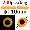 200pcs 10mm Orange