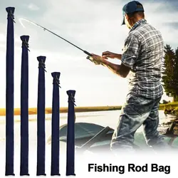 Bolsa portátil para caña de pescar plegable terciopelo grueso