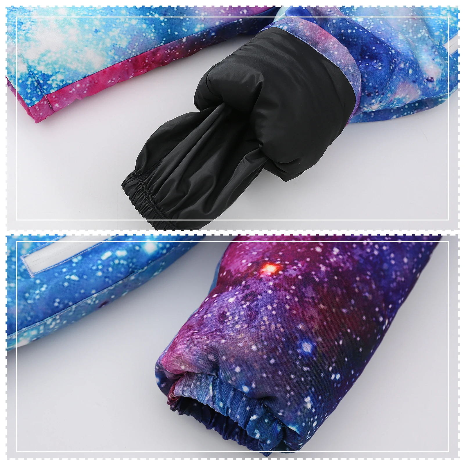 Traje de nieve impermeable estampado con capucha para invierno - imagen 4