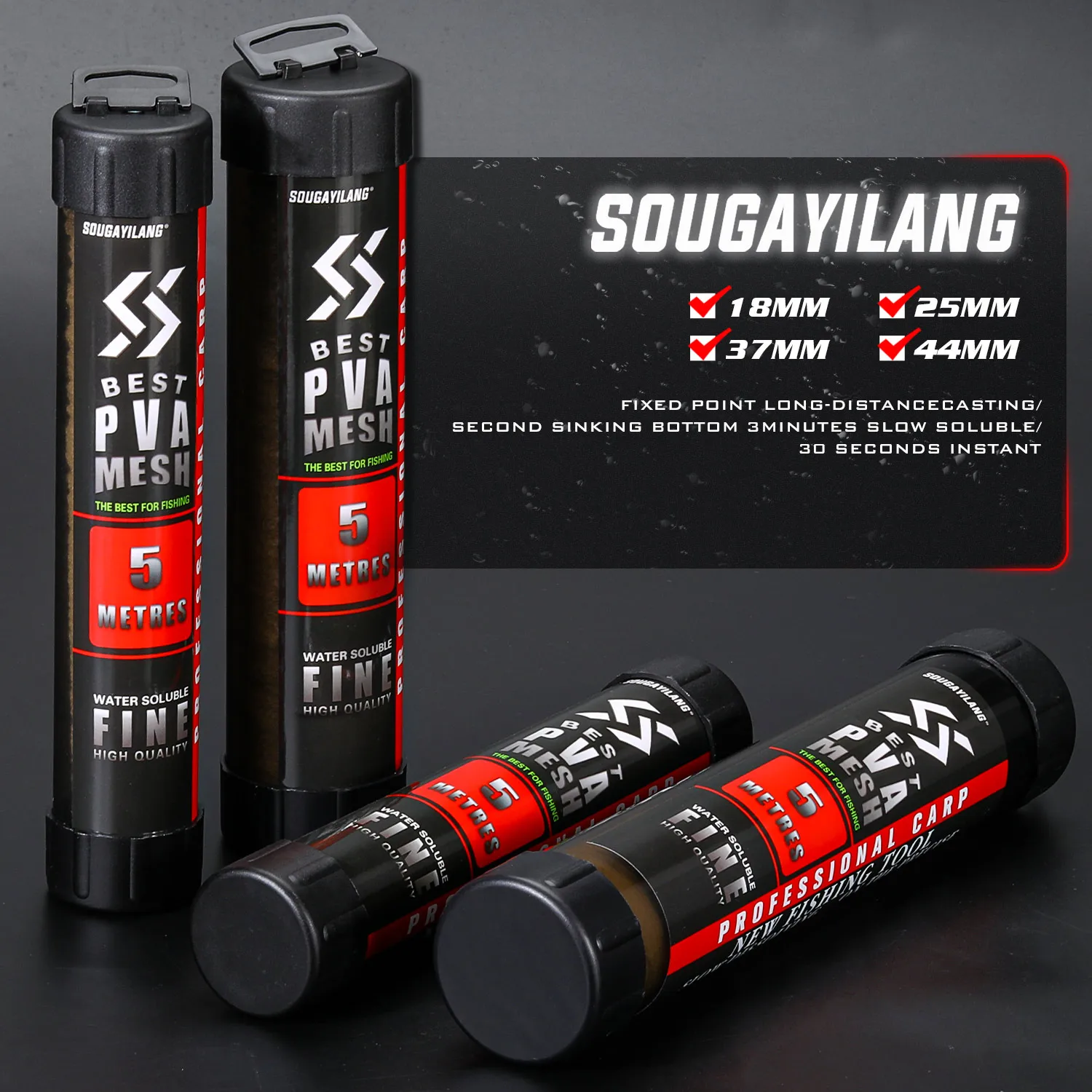 Sougayilang Hilo PVA – Disolución rápida para carpfishing - imagen 5