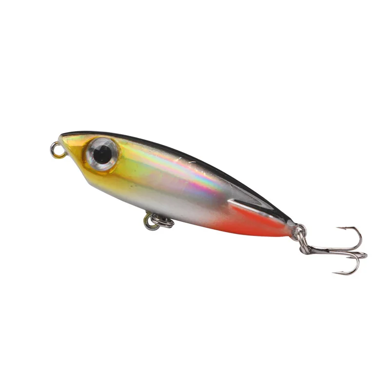 Luya cebo Mino microorganismos hijo de sistema de superficie semiflotante, lápiz para perro, 3,1G 5cm, Boca de caballo cruzada, rayas blancas - imagen 5