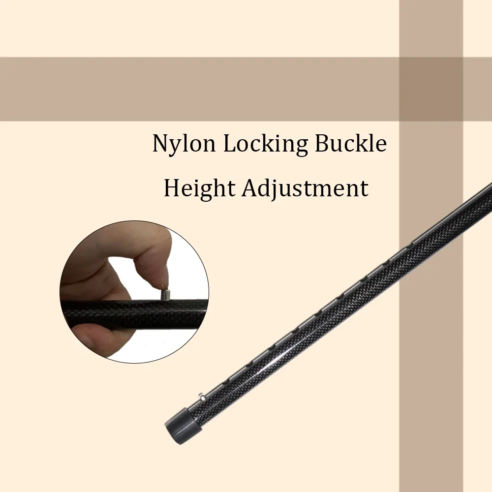 Bastón de fibra de carbono 2024 con mango de madera de wengué, fuerte dureza, longitud ajustable para personas mayores, Base de goma - imagen 4