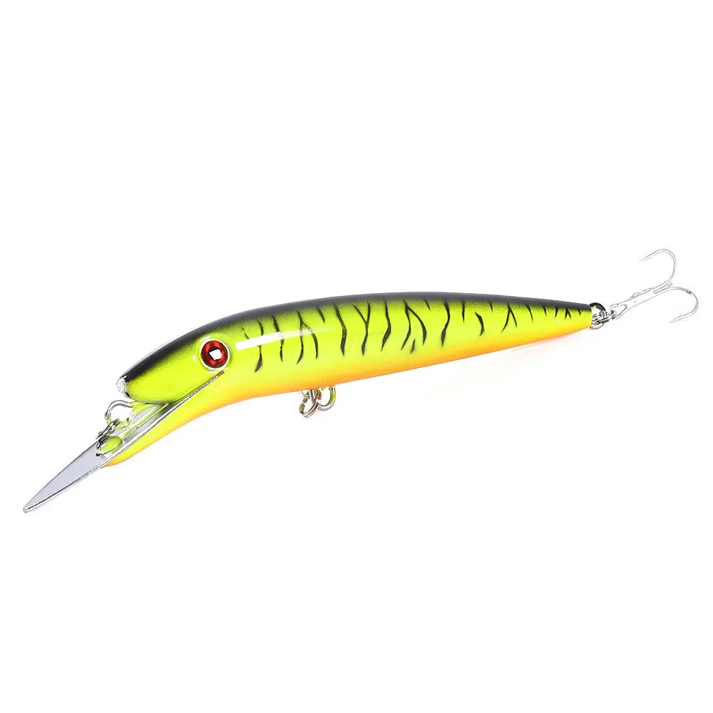 Señuelo de Pesca de pececillos Wobbler, 1 piezas de largo, 19,7 cm, 45g, Crankbait grande 2 #, gancho 3D, Ojos de lubina, cebos artificiales duros para Pesca - imagen 3