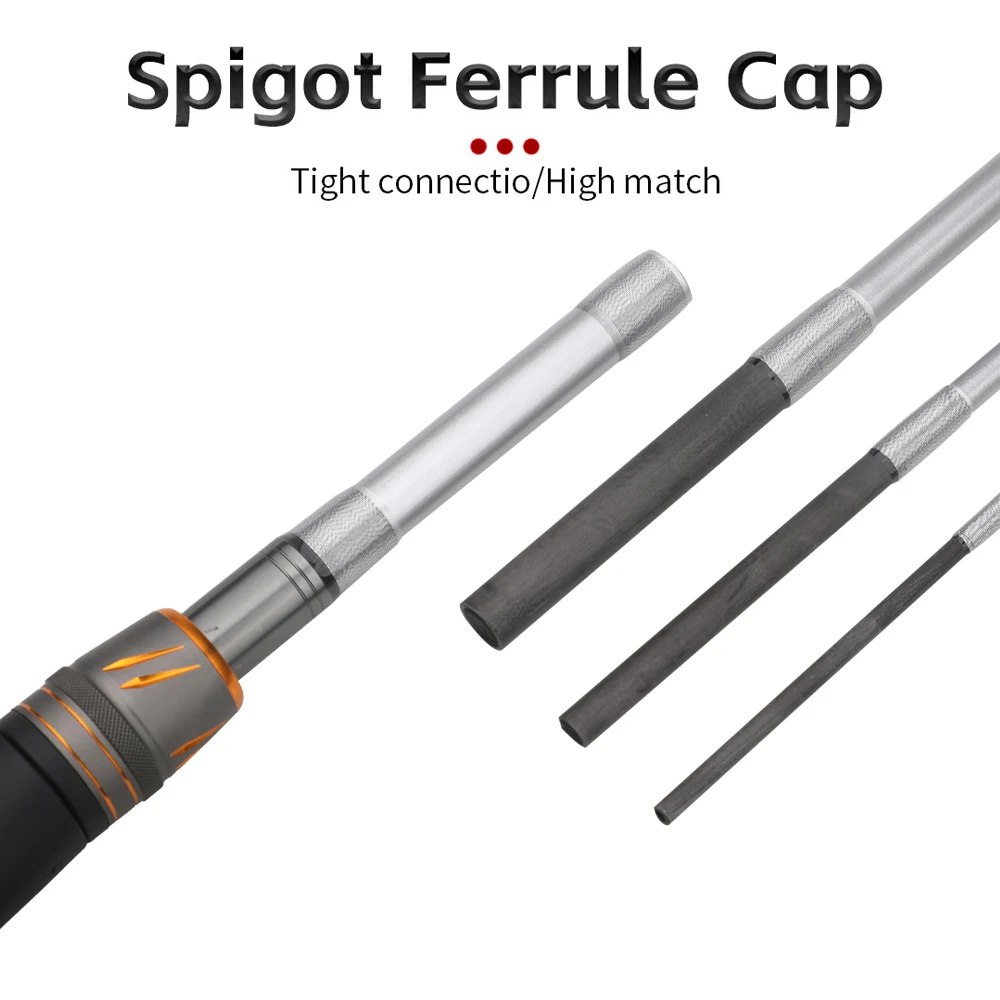 Caña de pescar con señuelo de 4 secciones, 1,8 M, 2,1 M, Spinning/Casting, MH Power, fibra de carbono, peso del señuelo 14-35g - imagen 4